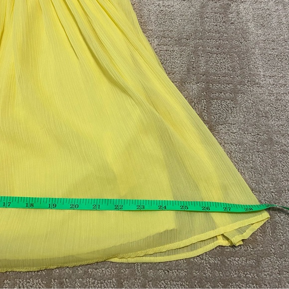 {Zara} Sleeveless Yellow Crepe Mini Dress ~ Size Small - Picture 15 of 16